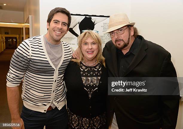 Filmmaker/actor Eli Roth, actress/producer Colleen Camp and director/writer James Toback attend the "Seduced And Abandoned" LA screening at Clarity...