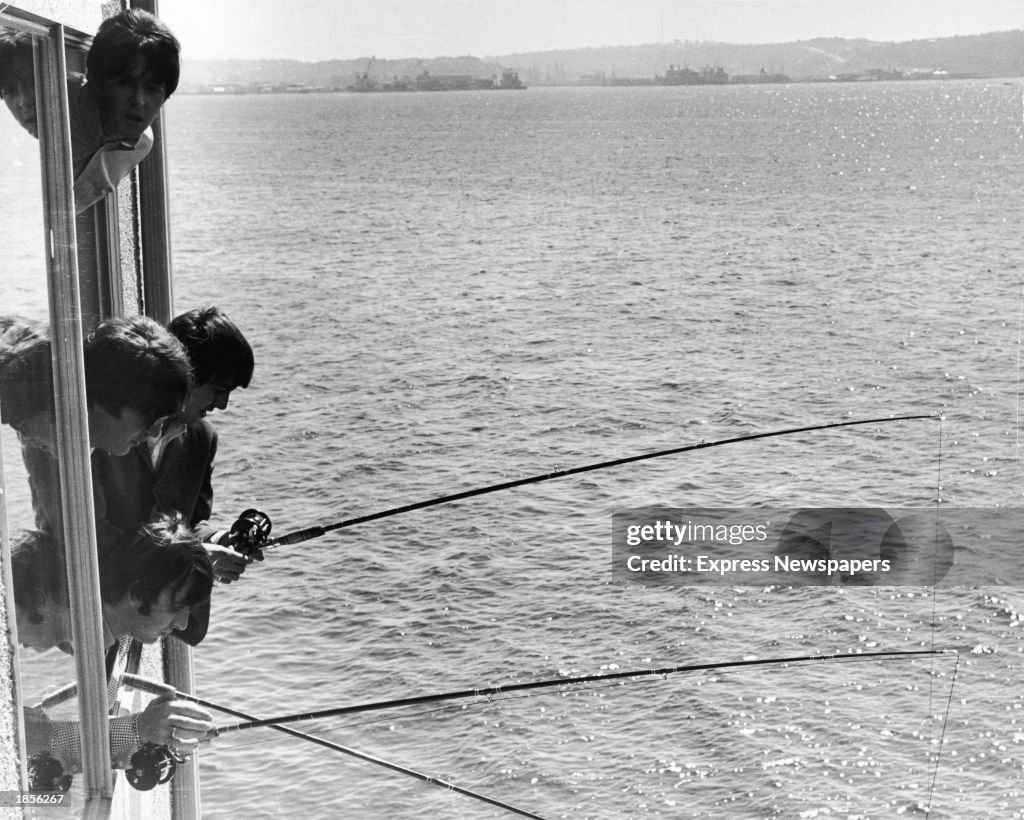 The Beatles Fishing From Hotel Room