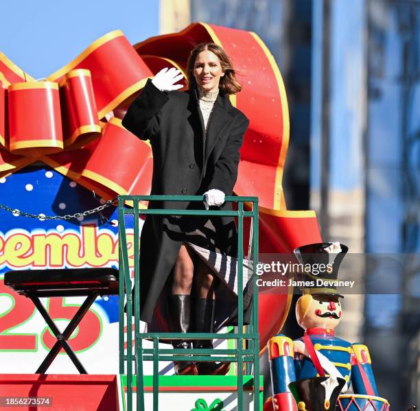 Katharine McPhee attends the 97th Annual Macy's Thanksgiving Day Parade on November 23, 2023 in New York City.