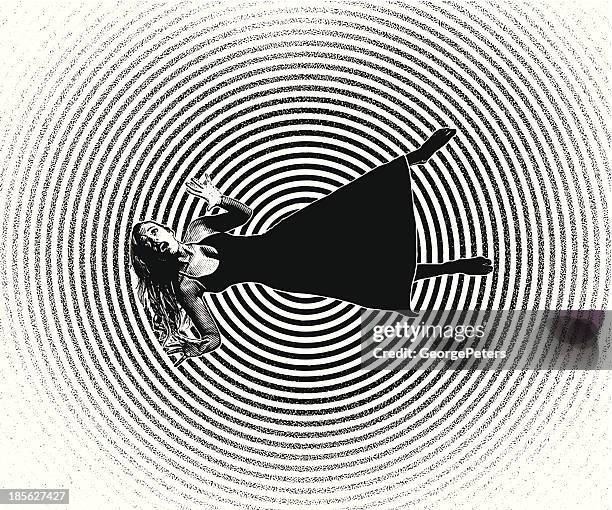 illustrazioni stock, clip art, cartoni animati e icone di tendenza di donna cadere - vertigine