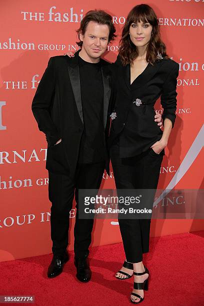 Christopher Kane and Alexa Chung attend the 30th Annual Night Of Stars presented by The Fashion Group International at Cipriani Wall Street on...