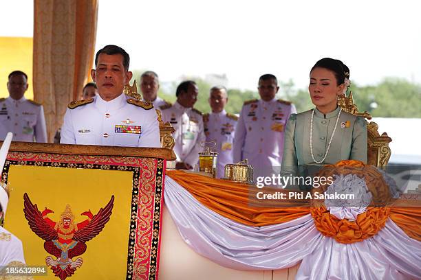 Thailand's Crown Prince Maha Vajiralongkorn and Princess Srirasmi attend the annual Royal Ploughing Ceremony, to mark the traditional beginning of...