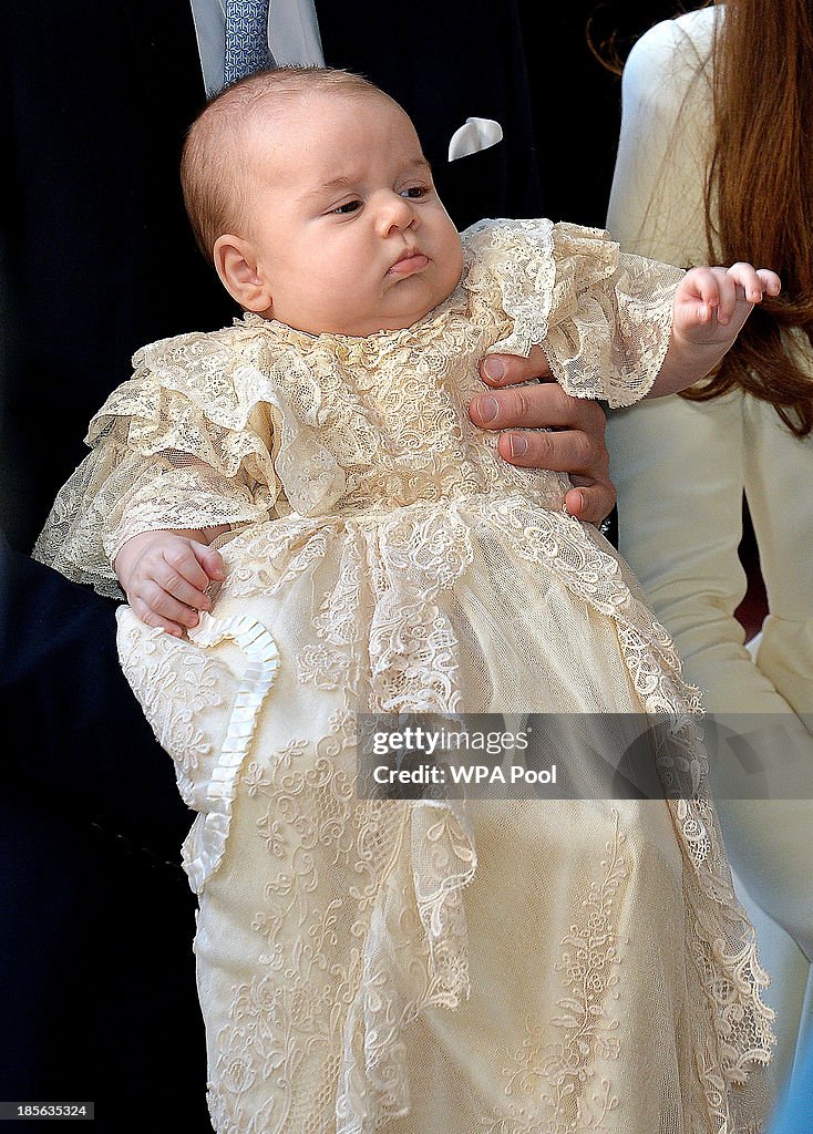 HRH Prince George Of Cambridge Is Christened At St James' Palace