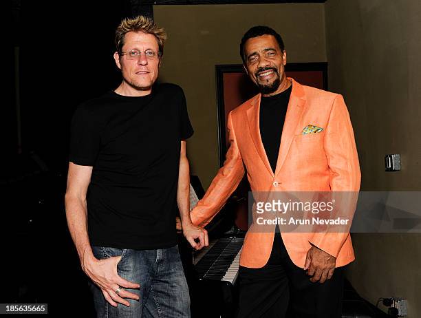 Mouse House Studio recording engineer/Oleander band member Rich Mouser and pianist Bobby Lyle attend the Kaylene Peoples "My Man" CD recording...