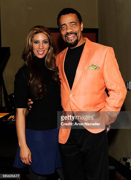 Singer Kaylene Peoples and Bobby Lyle attend the Kaylene Peoples "My Man CD" recording session, featuring pianist Bobby Lyle on October 22, 2013 at...