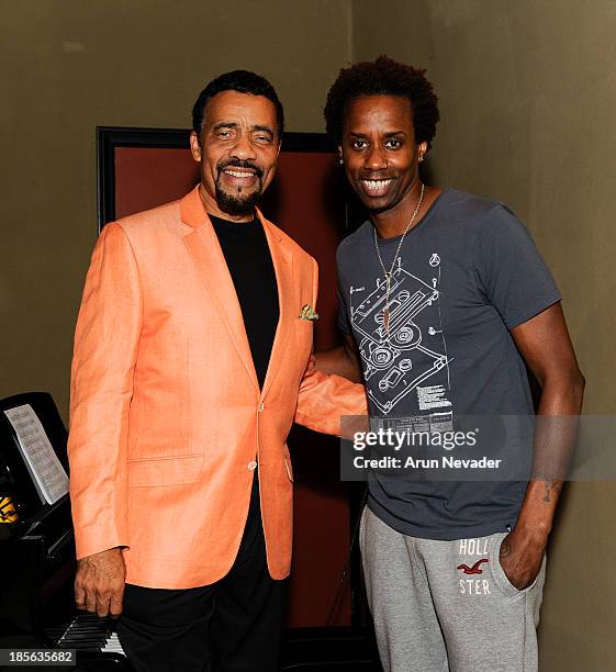 Pianist Bobby Lyle and drummer Oscar Seaton attend the Kaylene Peoples "My Man" CD recording session, featuring pianist Bobby Lyle on October 22,...