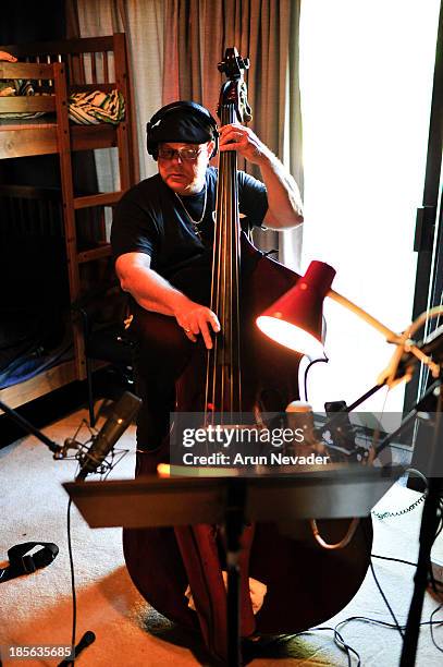 Kevin Brandon plays bass during the Kaylene Peoples "My Man" CD recording session, featuring Bobby Lyle on October 22, 2013 at the Mouse House Studio...