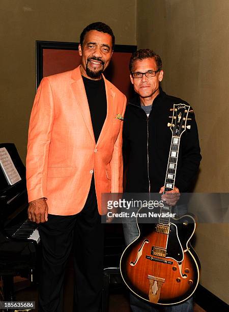 Guitarist Mark Hammond and pianist Bobby Lyle attend the Kaylene Peoples "My Man" CD recording session, featuring pianist Bobby Lyle on October 22,...