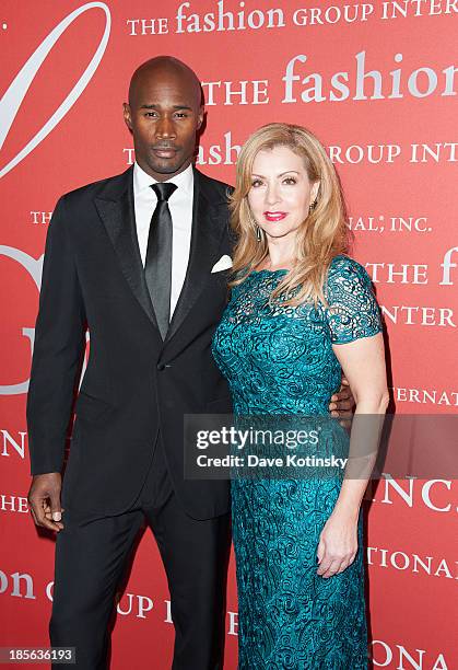 Chris Collins and Evie Evangelou attends the 30th Annual Night Of Stars presented by The Fashion Group International at Cipriani Wall Street on...