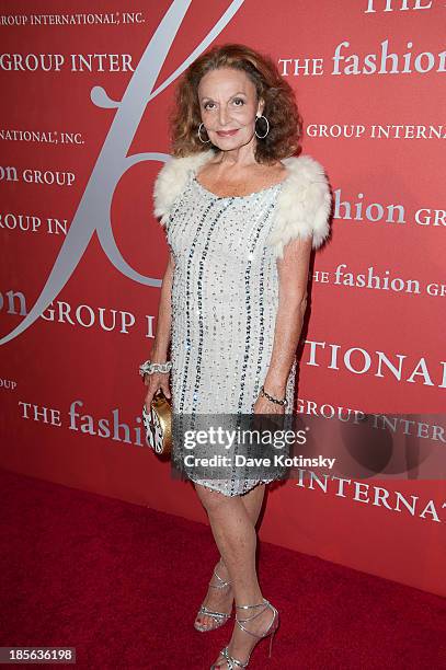 Diane Von Furstenberg attends the 30th Annual Night Of Stars presented by The Fashion Group International> at Cipriani Wall Street on October 22,...