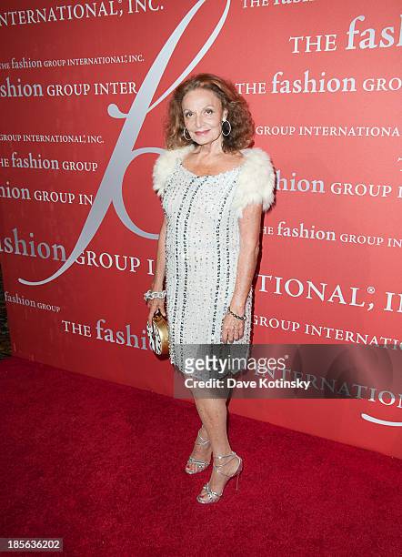 Diane Von Furstenberg attends the 30th Annual Night Of Stars presented by The Fashion Group International> at Cipriani Wall Street on October 22,...