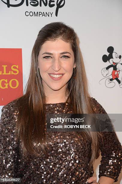 Actress Mayim Bialik arrives for the 9th annual GLSEN Respect Awards, at the Beverly Hills Hotel, October 18, 2013 in Beverly Hill, California. The...