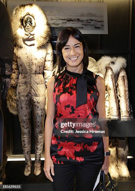 Alessandra Schiavo, Italian Consul General of Hong Kong and Macau attends the opening of the Lee Gardens Moncler store on October 23, 2013 in...