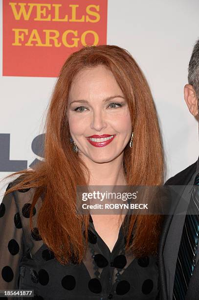 Actress Amy Yasbeck arrives for the 9th annual GLSEN Respect Awards, at the Beverly Hills Hotel, October 18, 2013 in Beverly Hill, California. The...