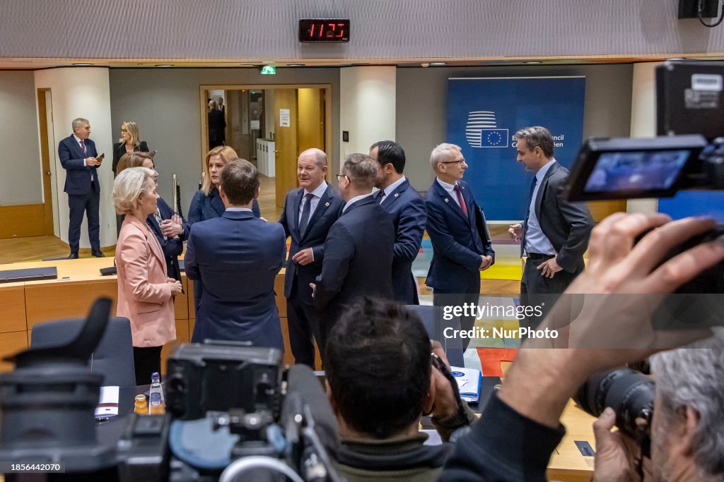 Emmanuel Macron President Of France At The European Council
