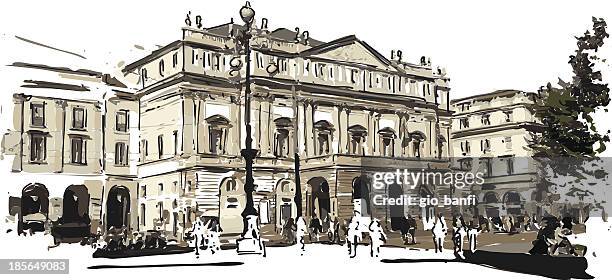 teartro la scala " - opera house stock-grafiken, -clipart, -cartoons und -symbole