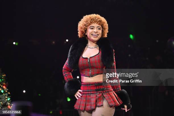 Ice Spice performs onstage during iHeartRadio Power 96.1's Jingle Ball 2023 at State Farm Arena on December 14, 2023 in Atlanta, Georgia.
