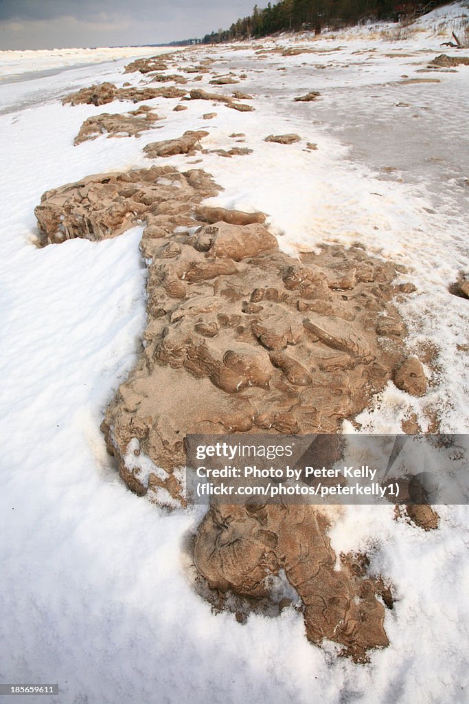 Frozen Sand And Ice Looks Like North America High-Res Stock Photo ...