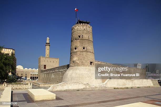 al fahidi fort in bur dubai - bur al arab stock pictures, royalty-free photos & images