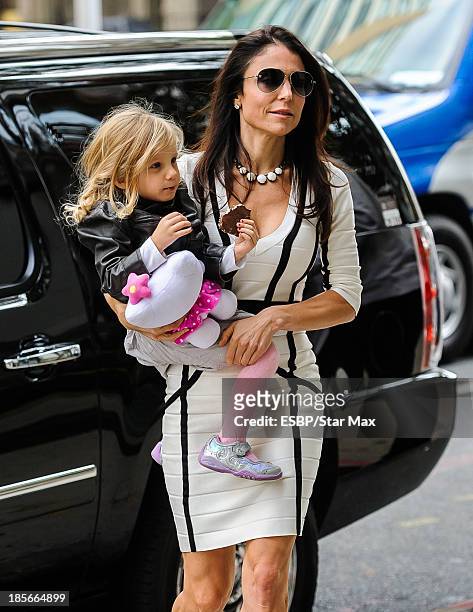 Bethenny Frankel and Bryn Hoppy are seen on October 23, 2013 in New York City.