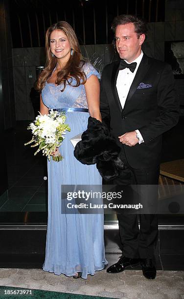 Princess Madeleine of Sweden and husband Christopher O'Neill attend the 2013 New York Green Summit and royal gala award dinner at Apella on October...