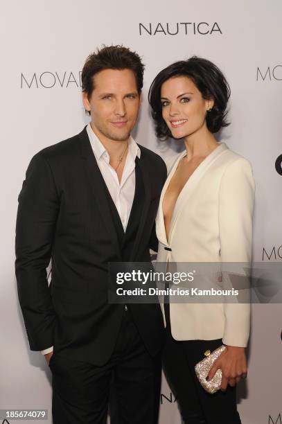 Actors Peter Facinelli and Jaimie Alexander walk the red carpet at the 2013 GQ Gentlemen's Ball presented by BMW i, Movado, and Nautica at IAC...