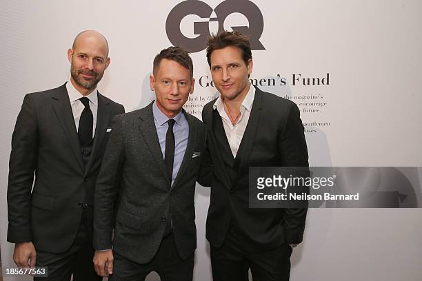 Vice President & Publisher at GQ Chris Mitchell, GQ editor-in-chief Jim Nelson, and actor Peter Facinelli attend the 2013 GQ Gentlemen's Ball...