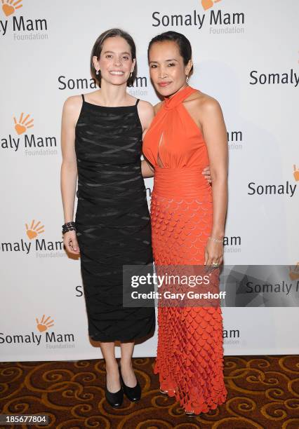 Executive Director of The Somaly Mam Foundation, Gina Reiss-Wilchins and Somaly Mam attend the Somaly Mam Foundation Gala at Gotham Hall on October...