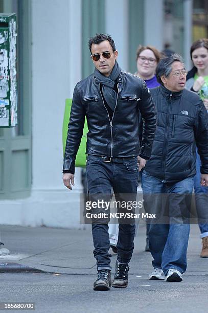 Actor Justin Theroux is seen on October 23, 2013 in New York City.