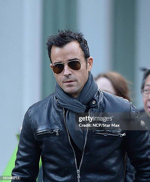 Actor Justin Theroux is seen on October 23, 2013 in New York City.