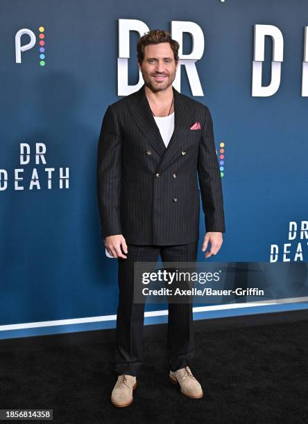 Édgar Ramírez attends the Premiere of Peacock's "Dr. Death" Season 2 at Pacific Design Center on December 14, 2023 in West Hollywood, California.