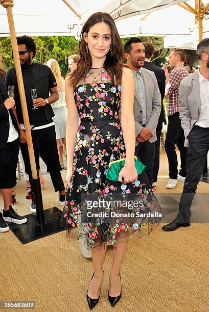 Actress Emmy Rossum attends the 2013 CFDA/Vogue Fashion Fund Event Presented by thecorner.com and Supported by Audi, Living Proof, and MAC Cosmetics...