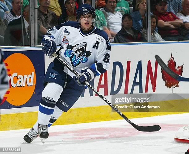 Sidney Crosby of the Rimouski Oceanic skates during the 2005 Mastercard Memorial Cup Tournament on May 22-29, 2005 in London, Ontario, Canada.