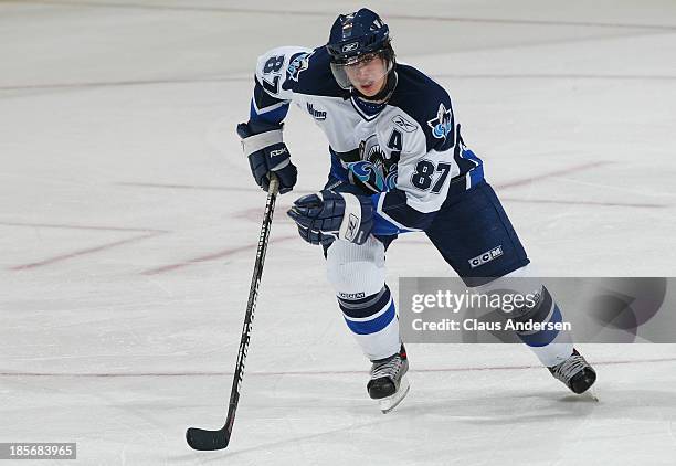 Sidney Crosby of the Rimouski Oceanic skates during the 2005 Mastercard Memorial Cup Tournament on May 22-29, 2005 in London, Ontario, Canada.