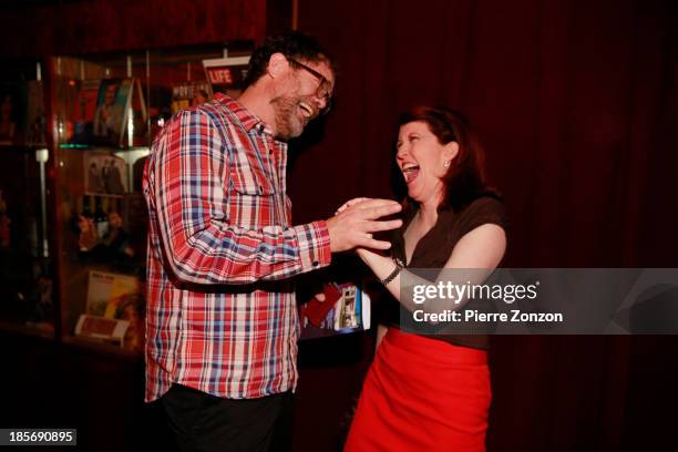 Actor Rainn Wilson and Actress Kate Flannery attend the 10th annual "Comedy For A Cause" benefiting The Hollywood Wilshire YMCA at The Laugh Factory...