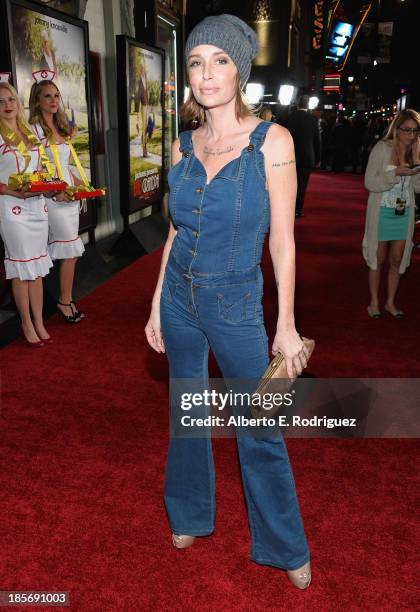 Actress Georgina Cates arrives to the premiere of Paramount Pictures' "Jackass Presents: Bad Grandpa" on October 23, 2013 in Hollywood, California.