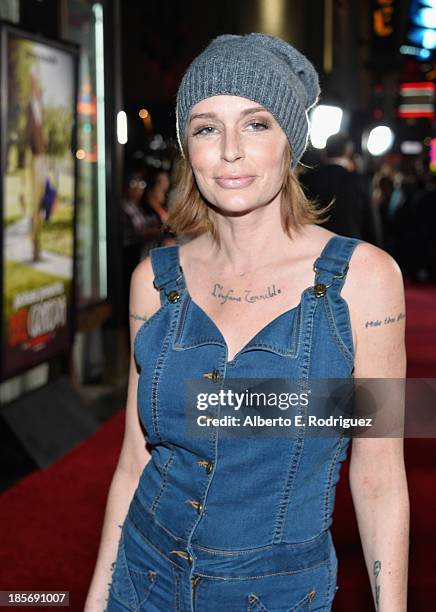 Actress Georgina Cates arrives to the premiere of Paramount Pictures' "Jackass Presents: Bad Grandpa" on October 23, 2013 in Hollywood, California.