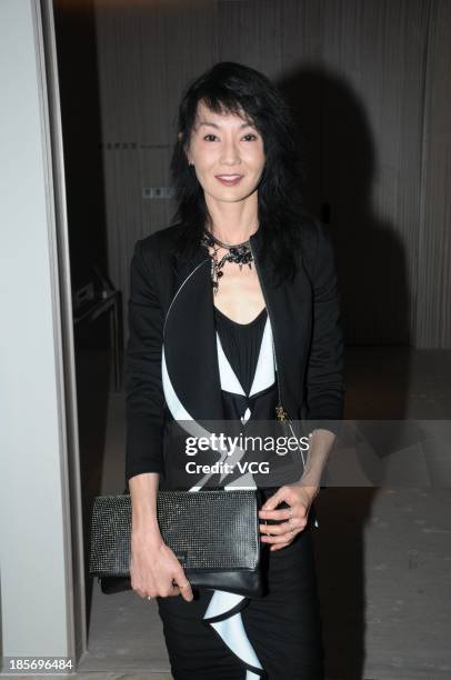 Actress Maggie Cheung attends Lane Crawford flagship store opening ceremony at Shanghai Times Square on October 23, 2013 in Shanghai, China.