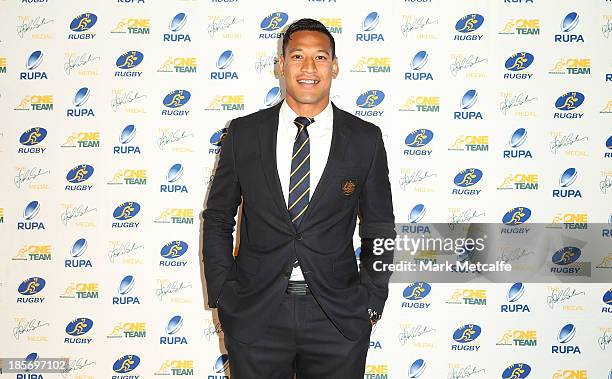 Israel Folau arrives at the 2013 John Eales Medal at Sydney Convention & Exhibition Centre on October 24, 2013 in Sydney, Australia.