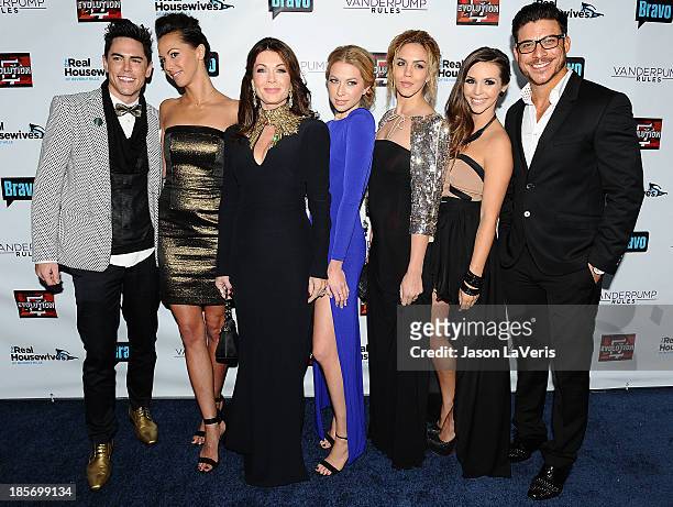 Tom Sandoval, Kristen Doute, Lisa Vanderpump, Stassi Schroeder, Katie Maloney, Scheana Marie and Jax Taylor attend the "The Real Housewives of...