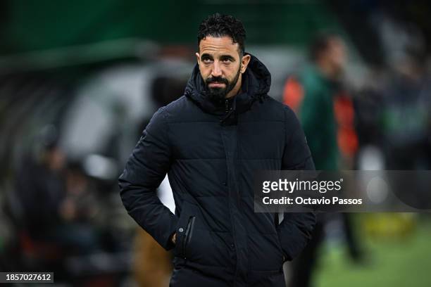 Head coach, Ruben Amorim of Sporting CP reacts during the Group D - UEFA Europa League match between Sporting CP and SK Sturm Graz at Estadio Jose...