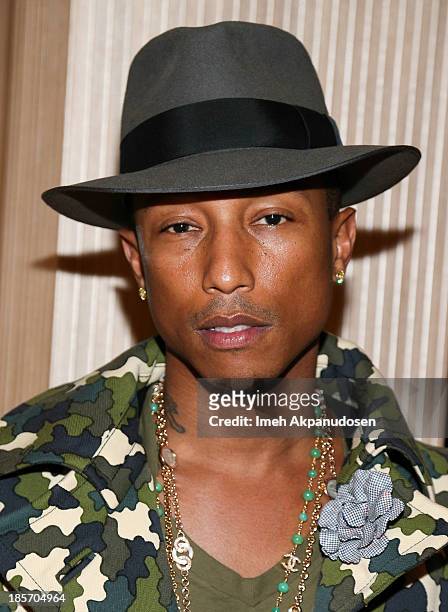 Singer/songwriter Pharrell Williams attends the STARS 2013 Benefit Gala By The Fulfillment Fund at The Beverly Hilton Hotel on October 23, 2013 in...