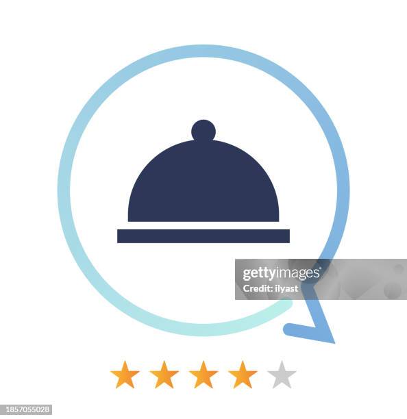 service tray vector icon - looking into restaurant stock illustrations