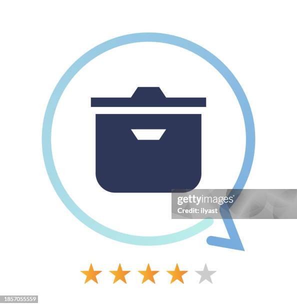 cooking vector icon - chef serving customer stock illustrations