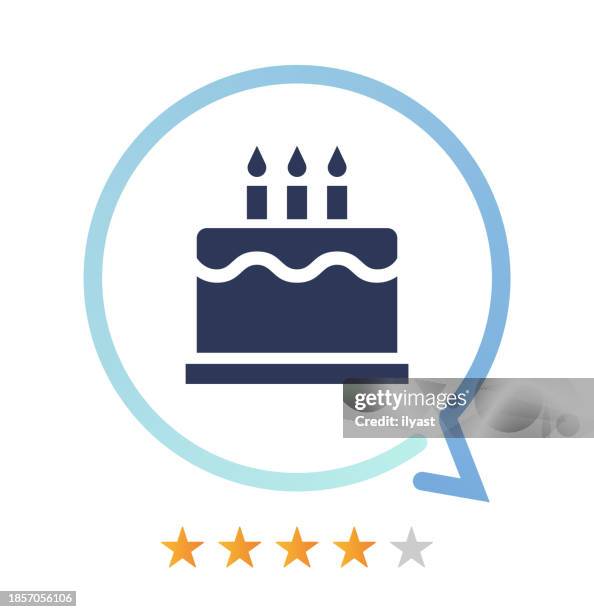 cake vector icon - birthday cake stock illustrations