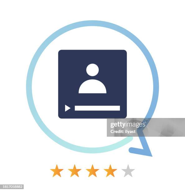 stockillustraties, clipart, cartoons en iconen met video player vector icon - video chat