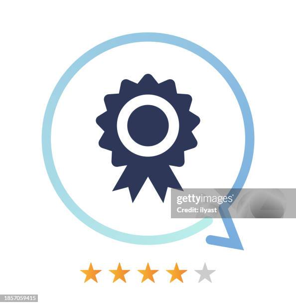 certification vector icon - client first stock illustrations