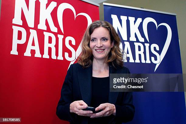 Nathalie Kosciusko-Morizet, Right-wing UMP Party candidate for mayoral elections in Paris attends a press conference on October 24, 2013 in Paris,...