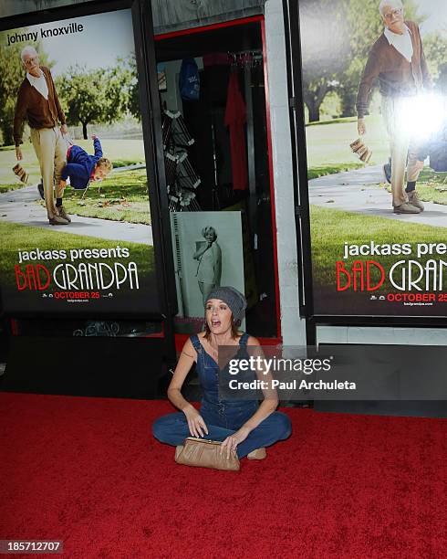 Actress Georgina Cates attends the Los Angeles premiere of "Bad Grandpa: Presented by Jackass" at TCL Chinese Theatre on October 23, 2013 in...