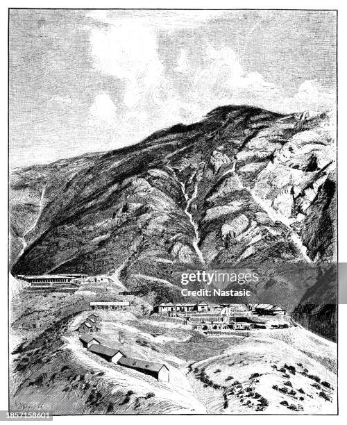 mines of capillitas - diamond mine south africa stock illustrations